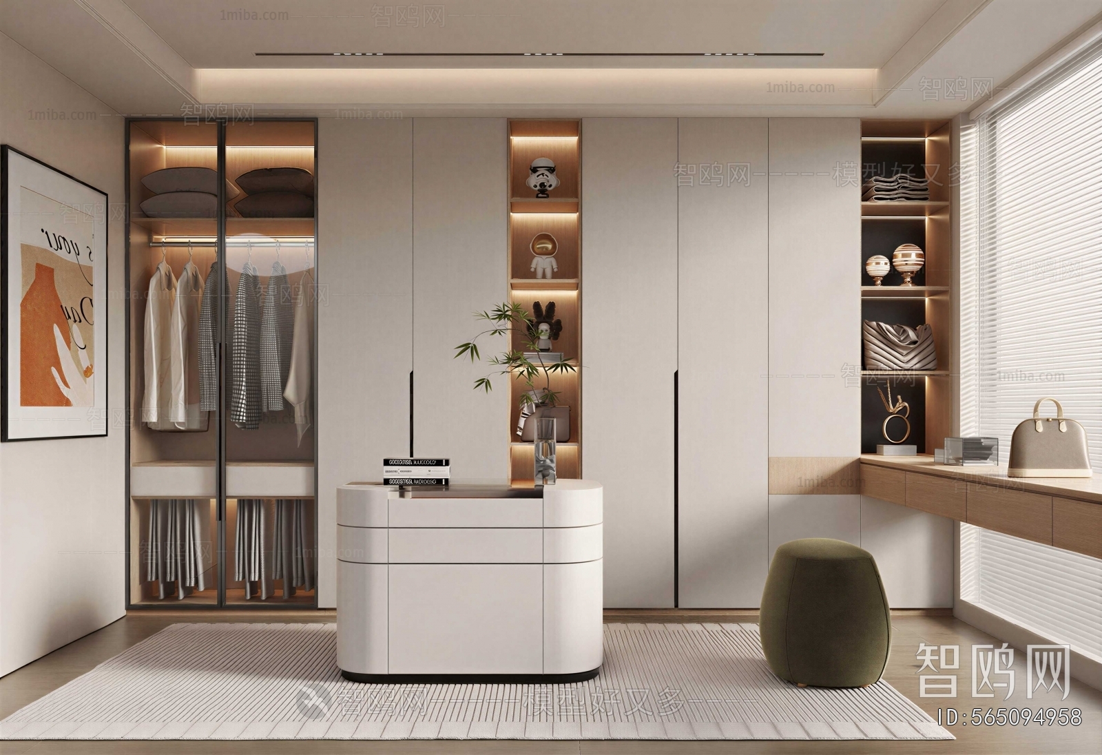 Modern Clothes Storage Area