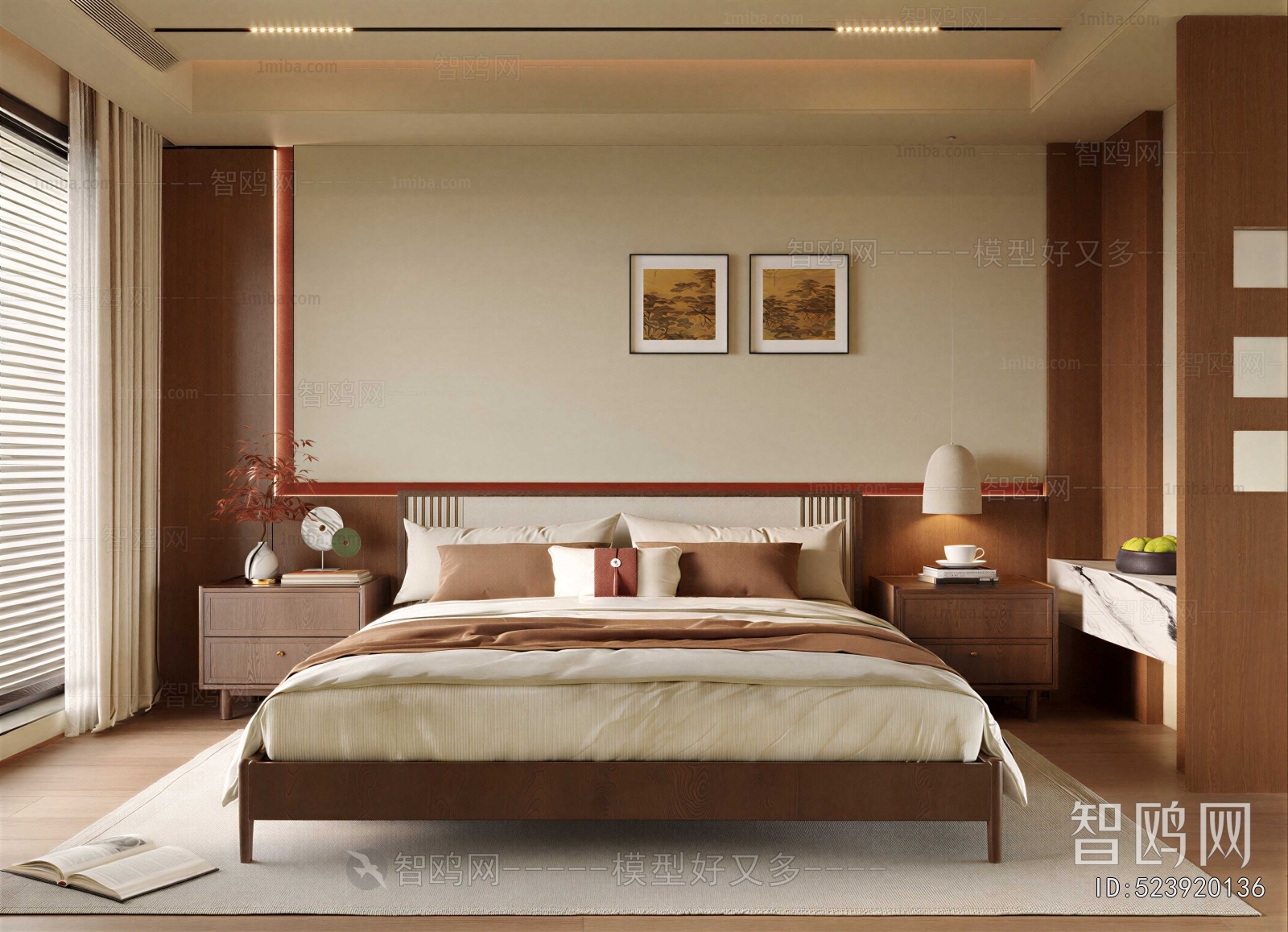 New Chinese Style Bedroom