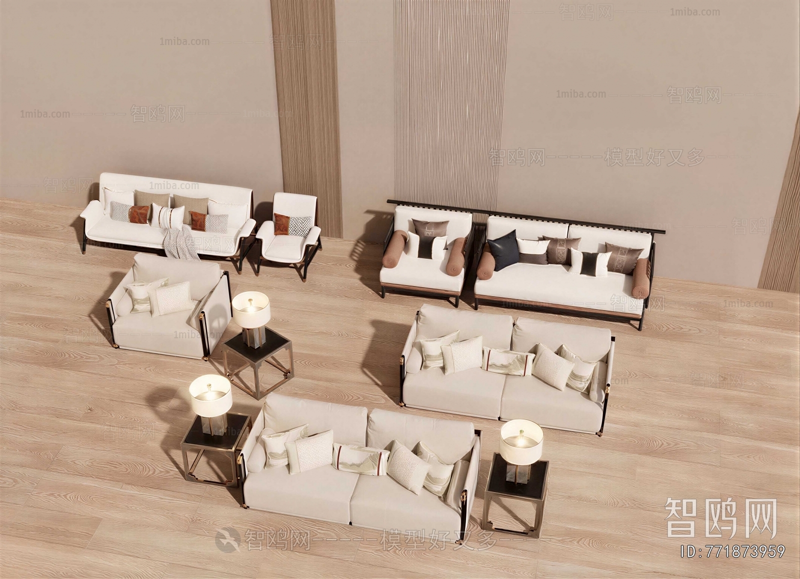 New Chinese Style Multi Person Sofa