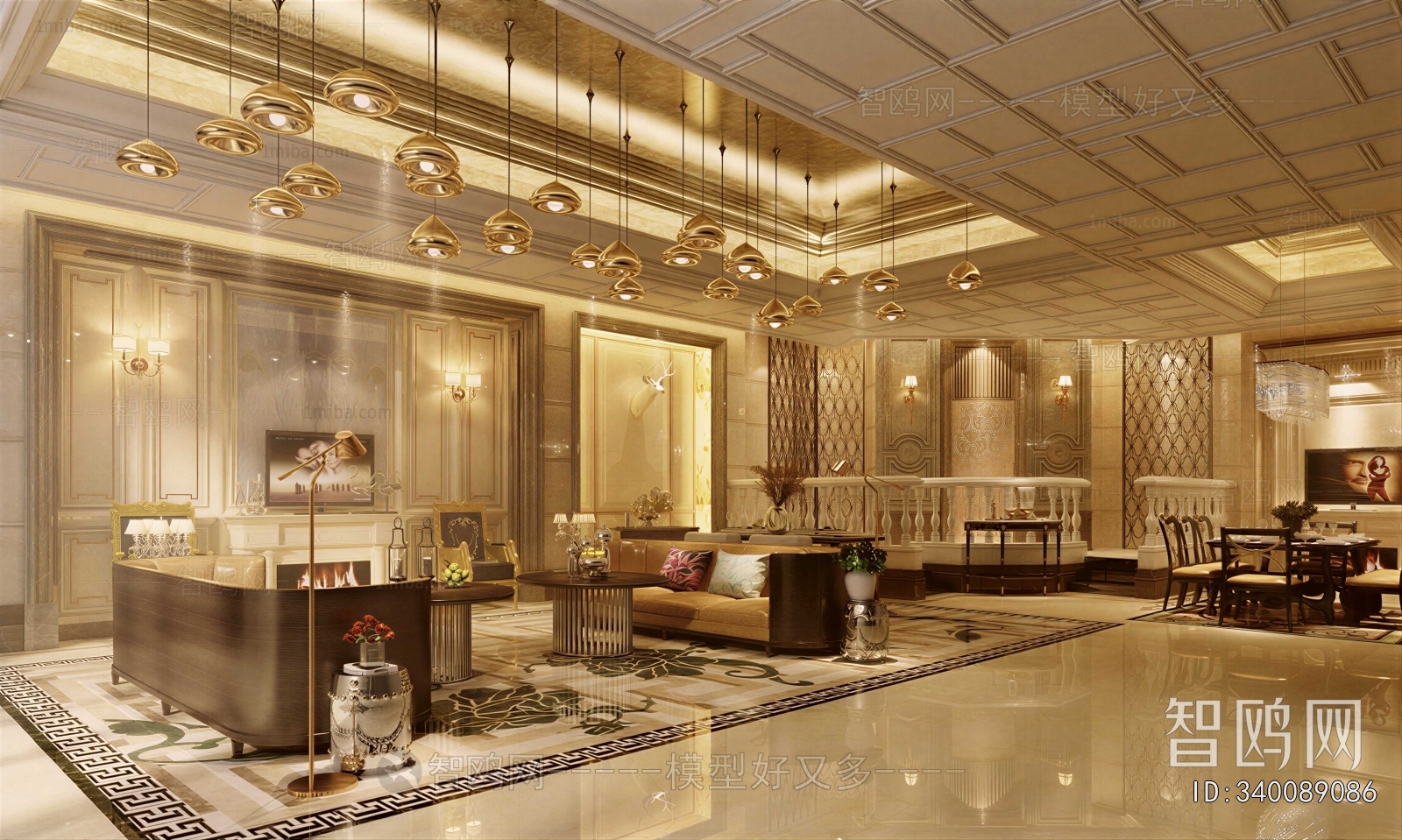 Simple European Style A Living Room