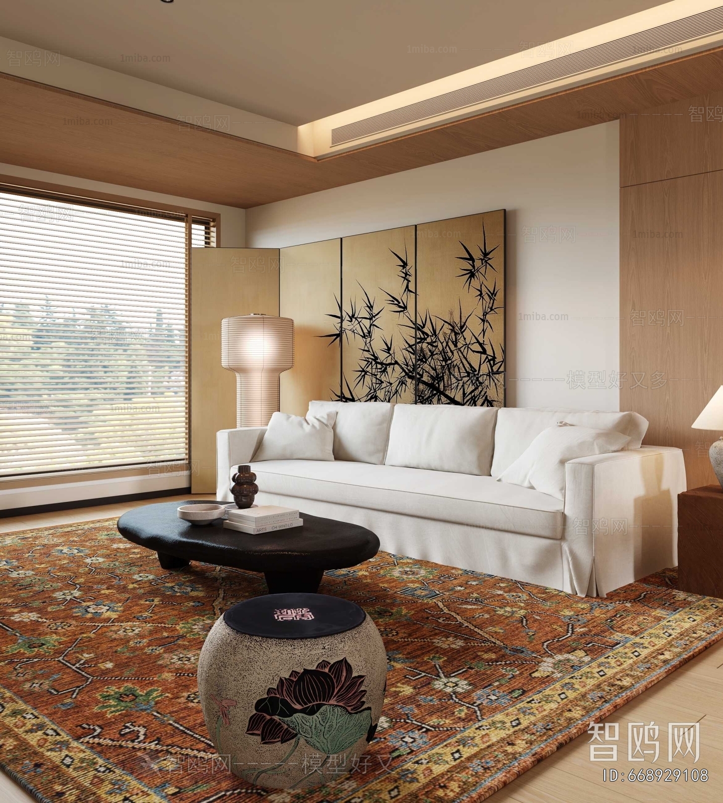 New Chinese Style A Living Room