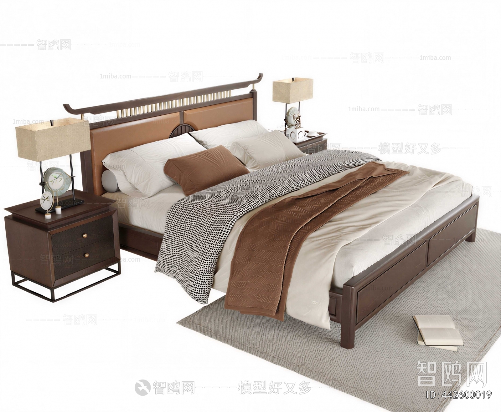 New Chinese Style Double Bed