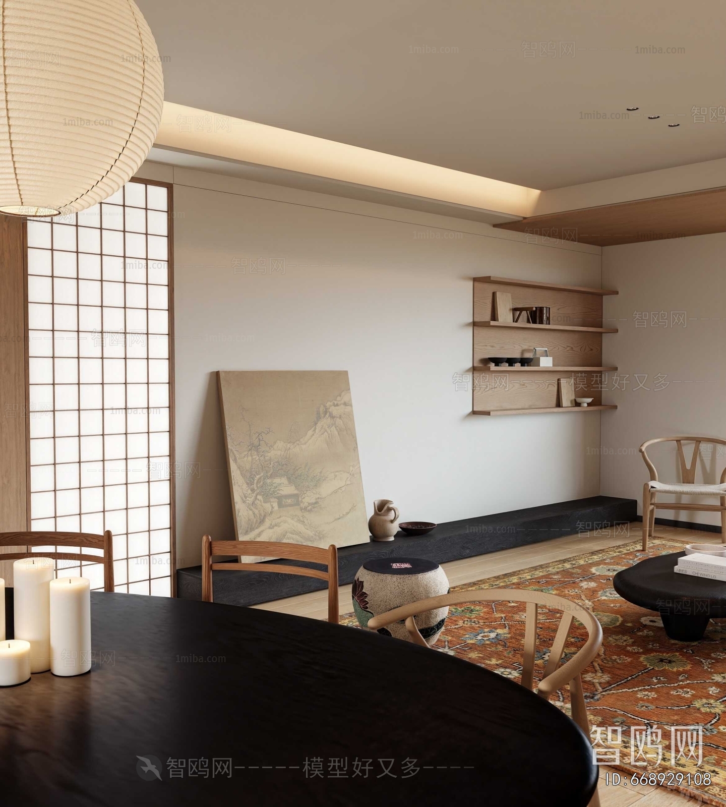 New Chinese Style A Living Room