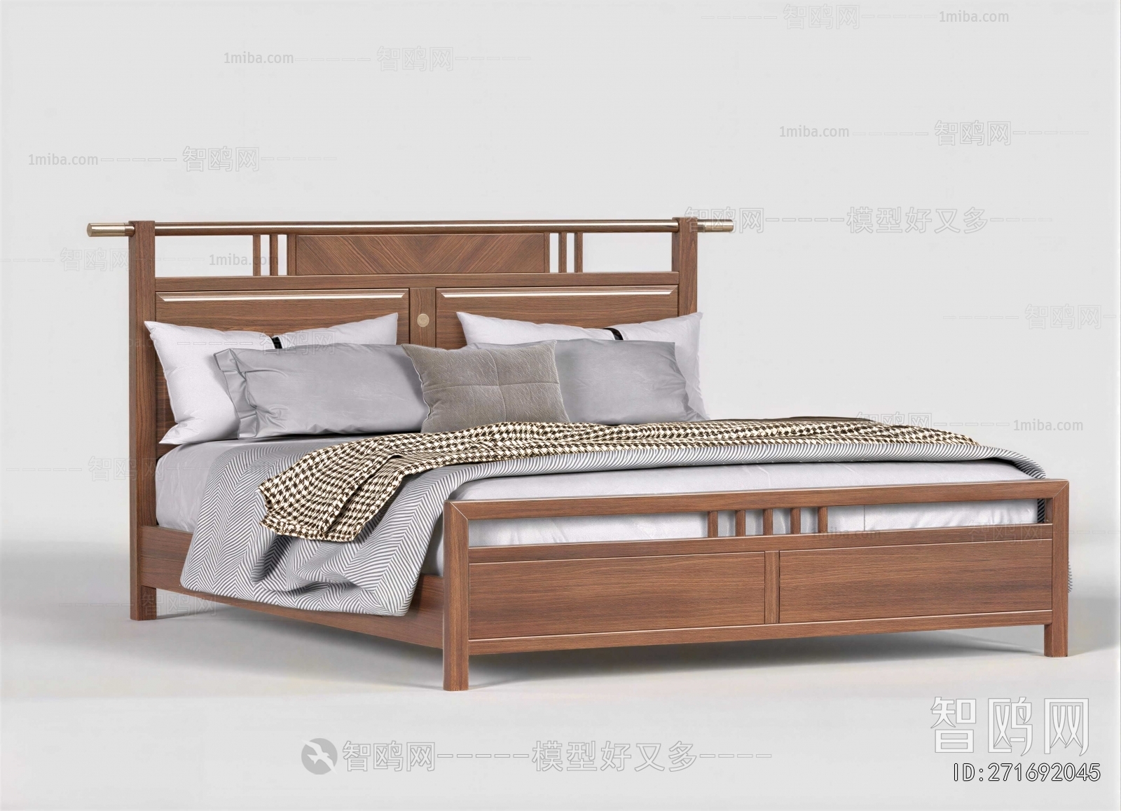 New Chinese Style Double Bed