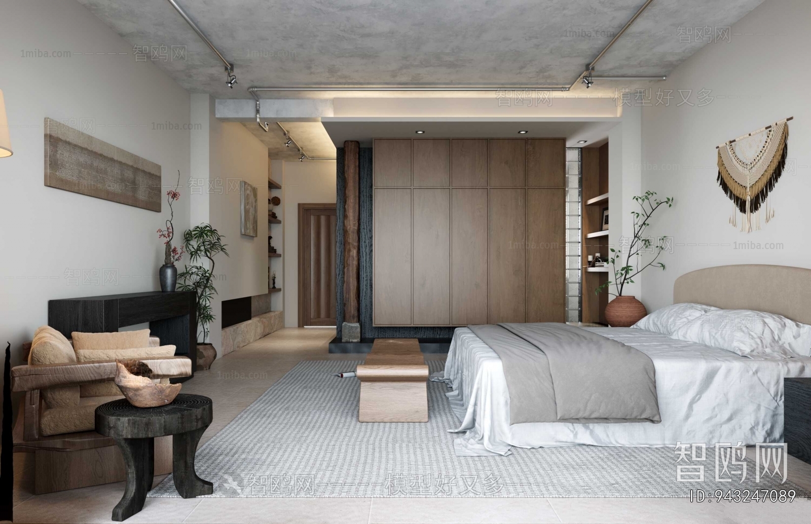 Wabi-sabi Style Bedroom