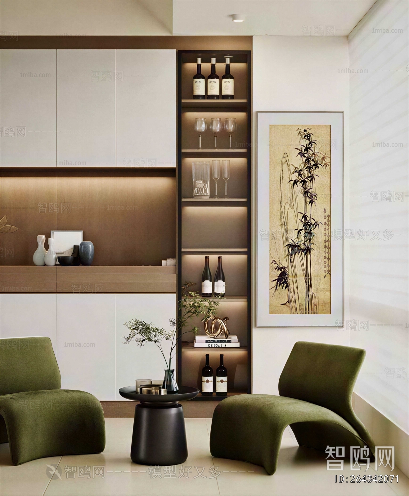 New Chinese Style A Living Room