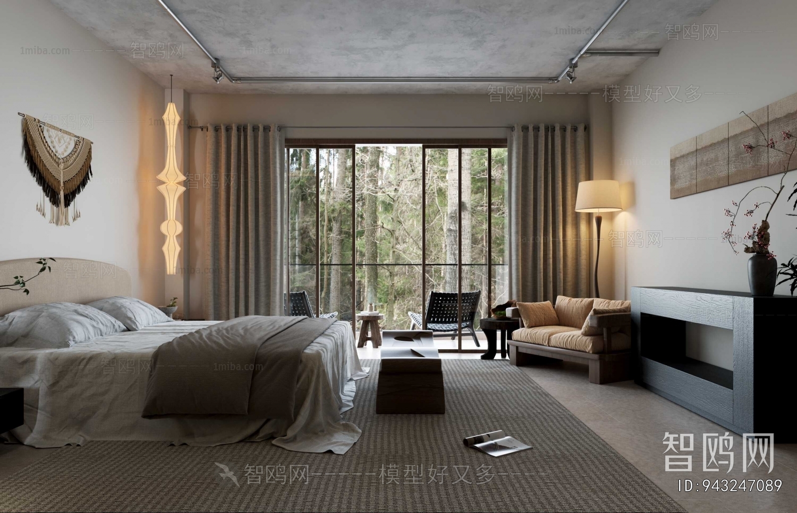 Wabi-sabi Style Bedroom