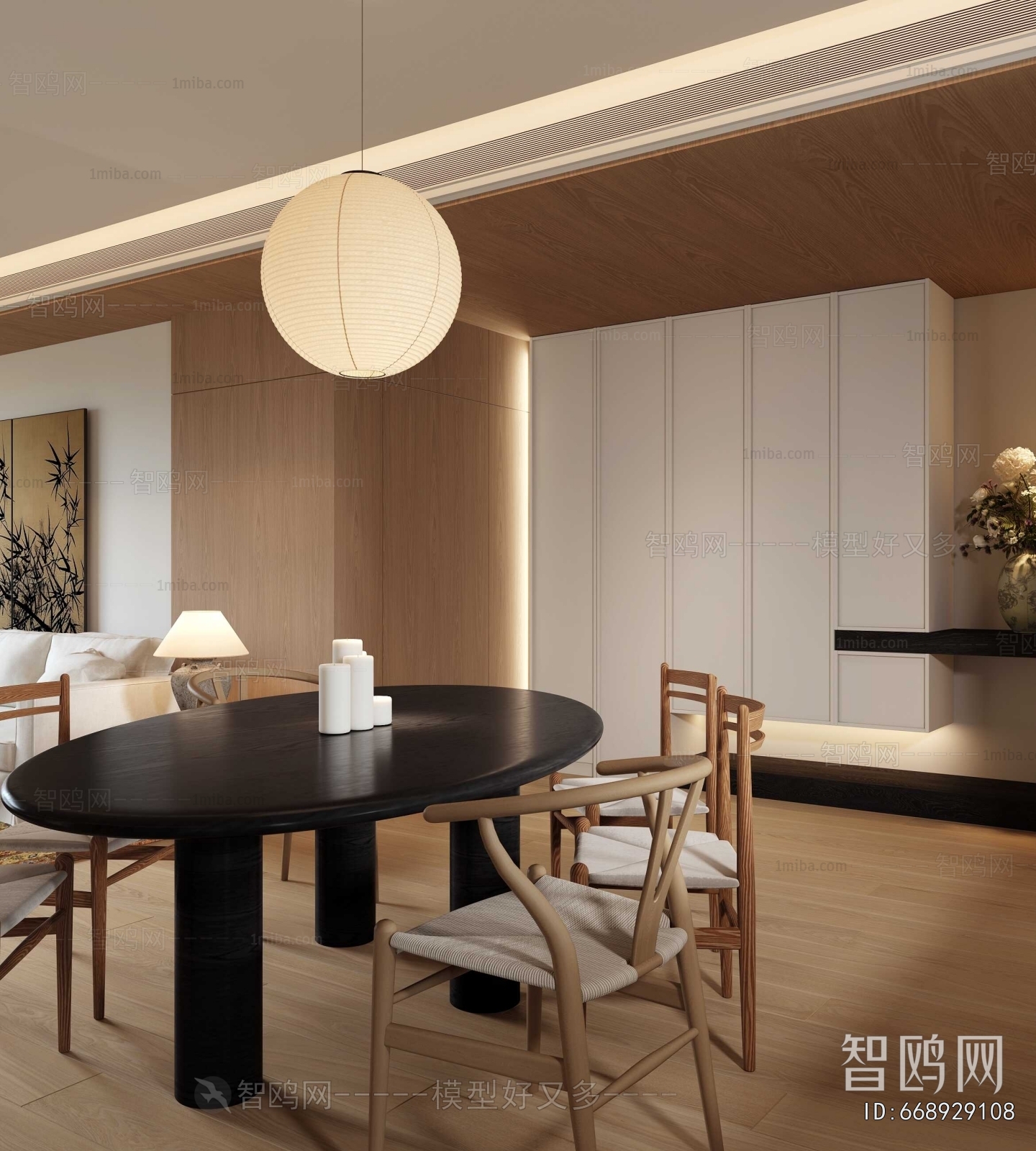 New Chinese Style A Living Room