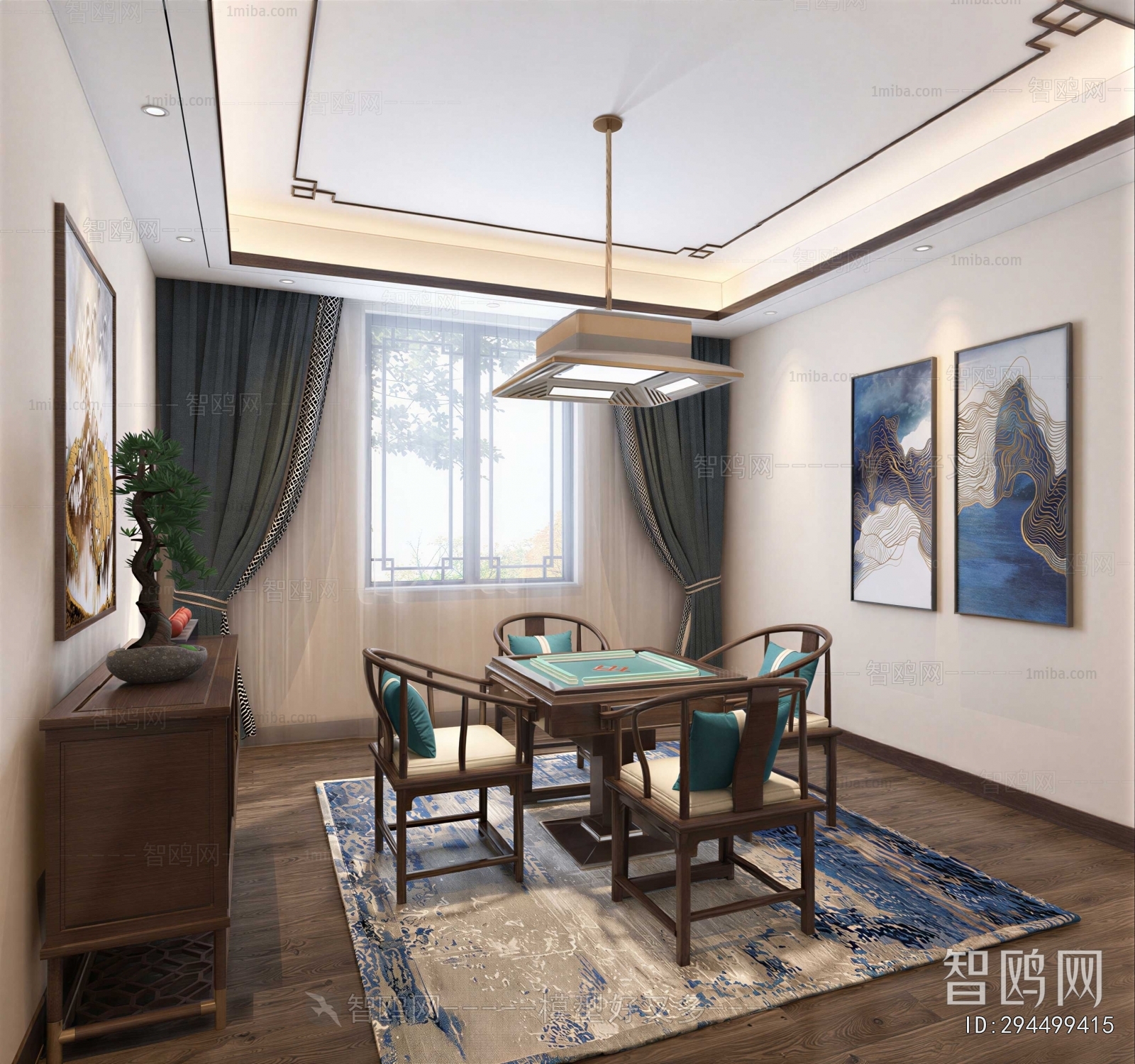 New Chinese Style Chess And Card Room