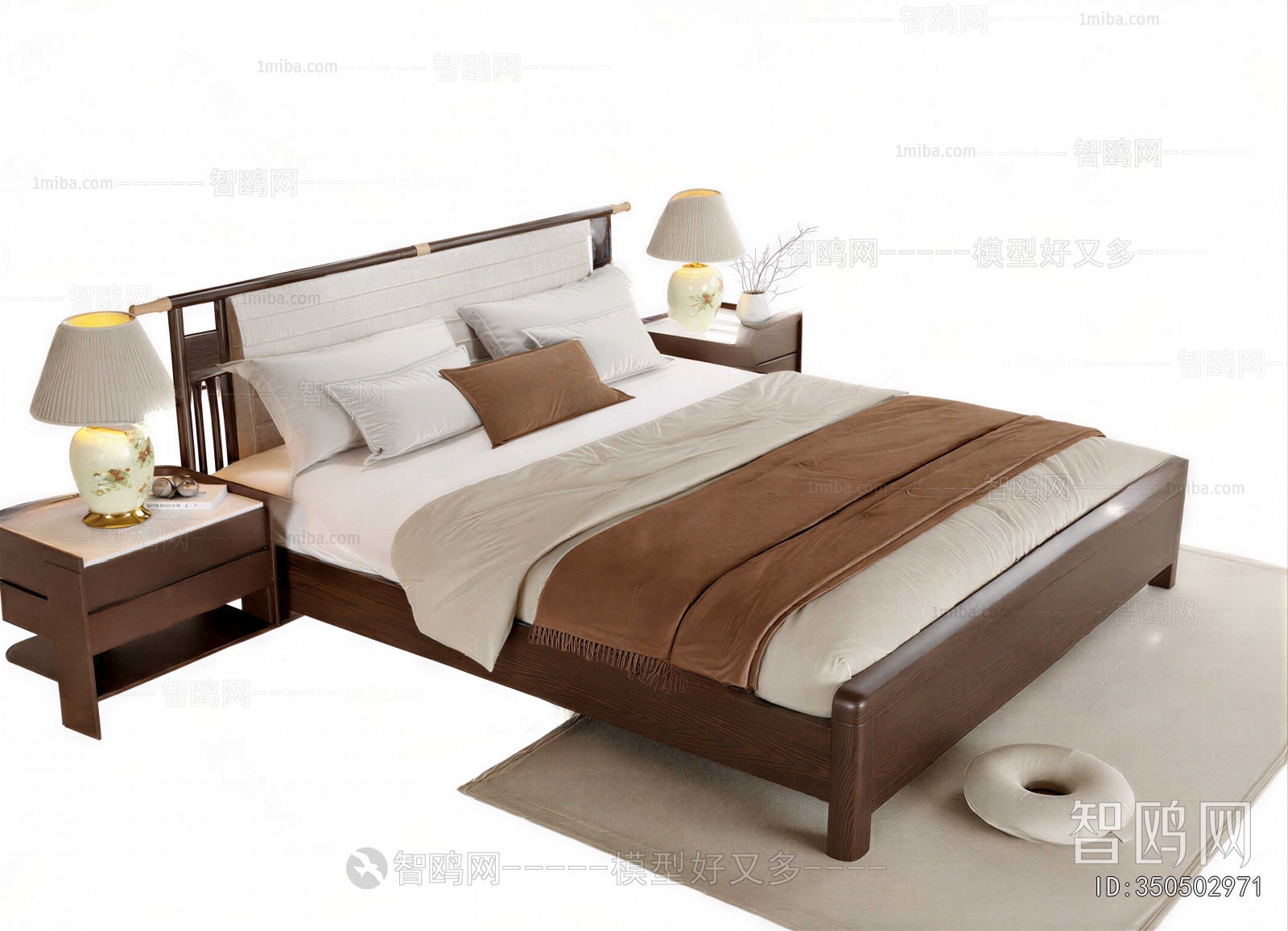 New Chinese Style Double Bed