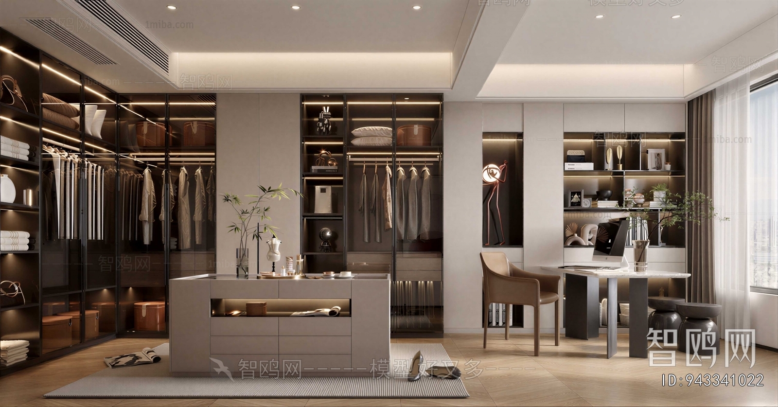 Modern Clothes Storage Area