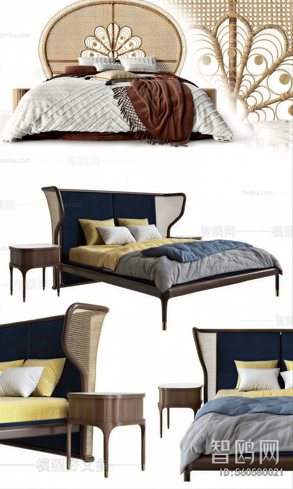 Southeast Asian Style Double Bed