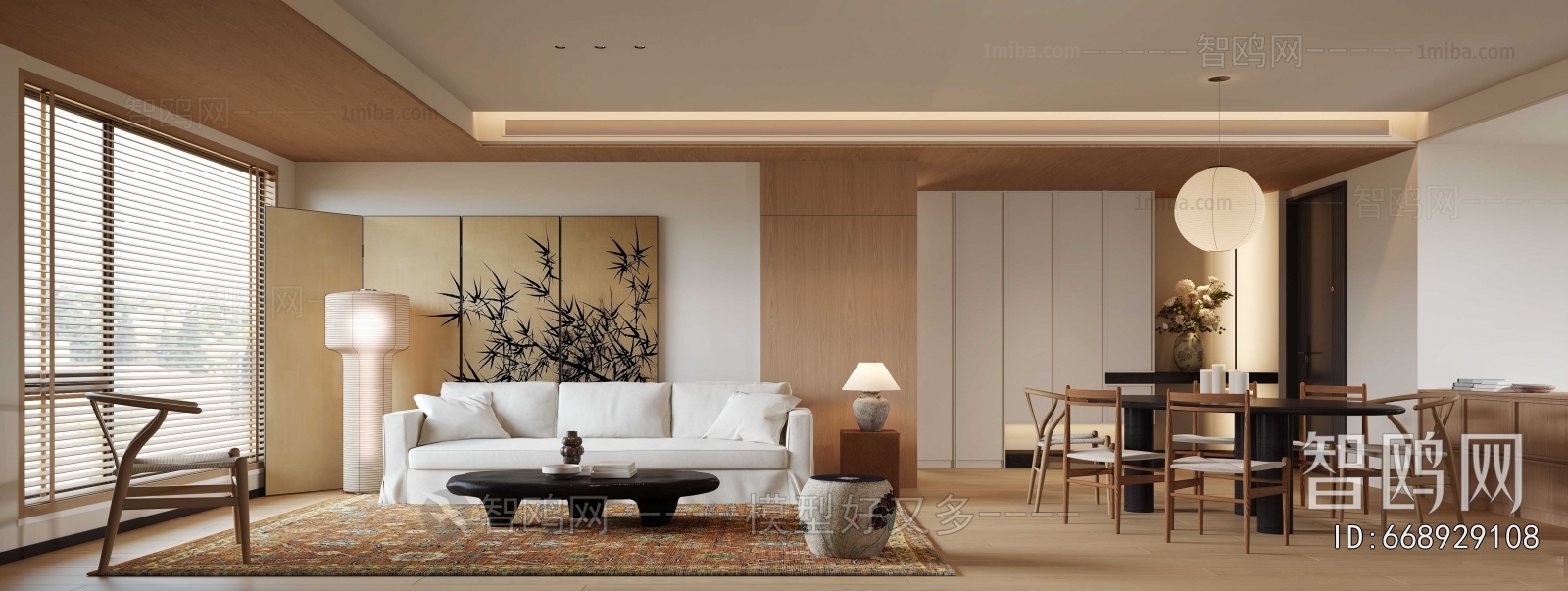 New Chinese Style A Living Room