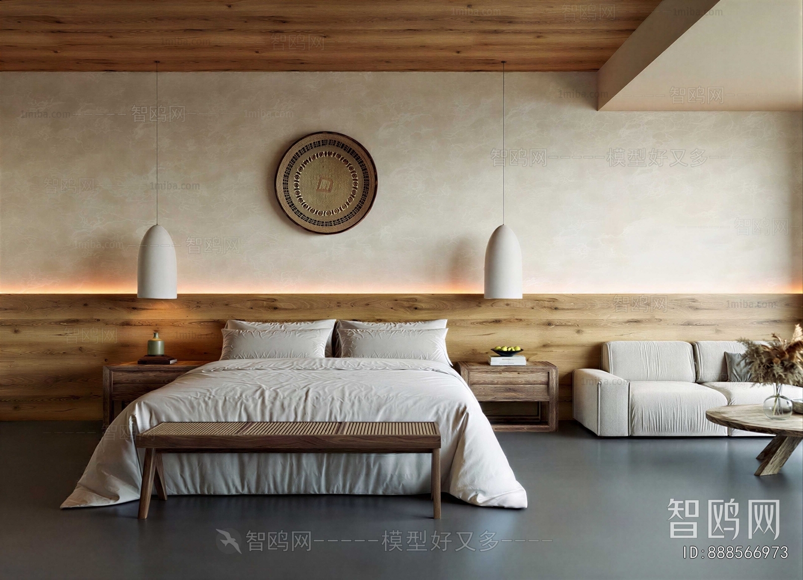 Wabi-sabi Style Bedroom