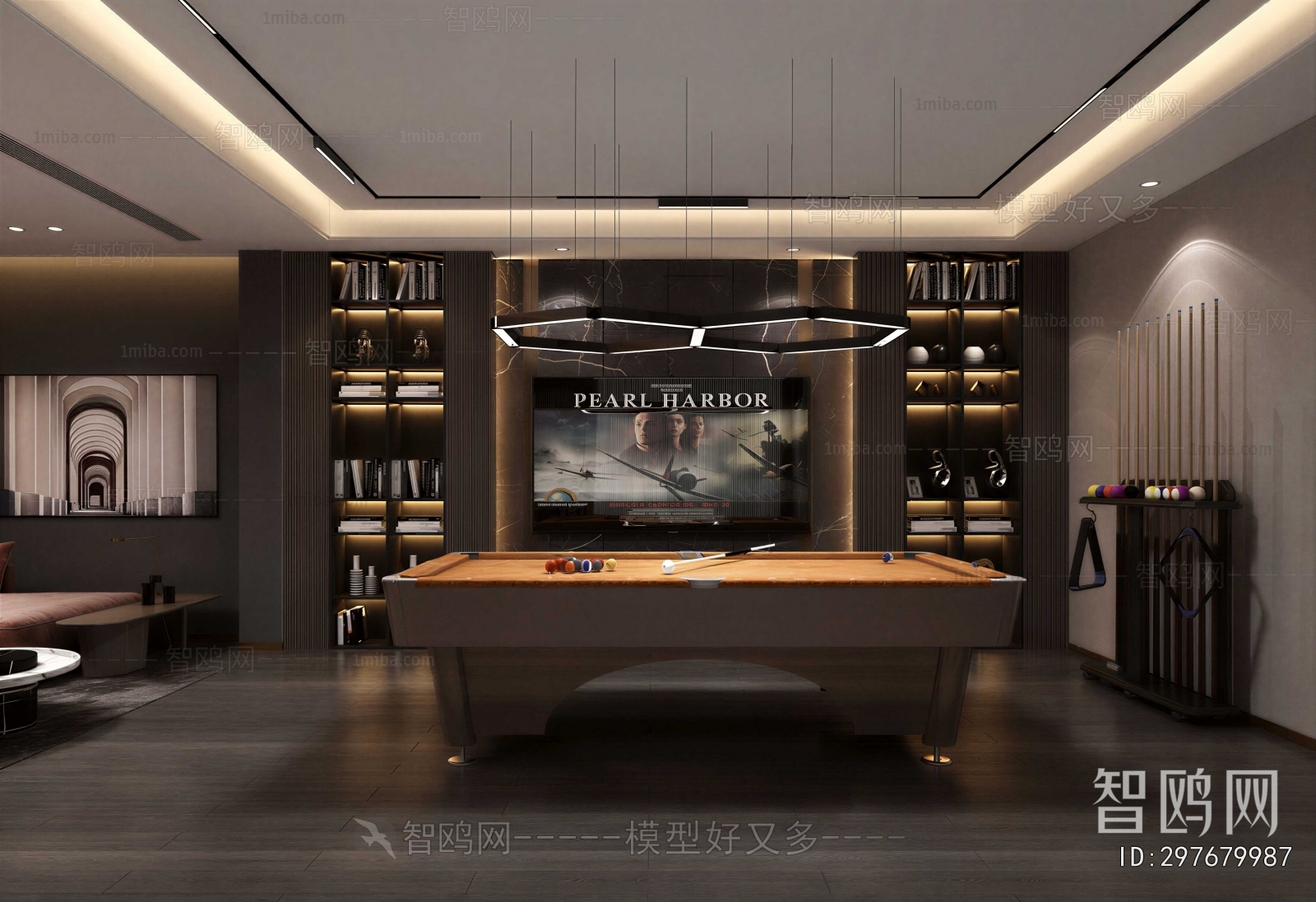 Modern Billiards Room