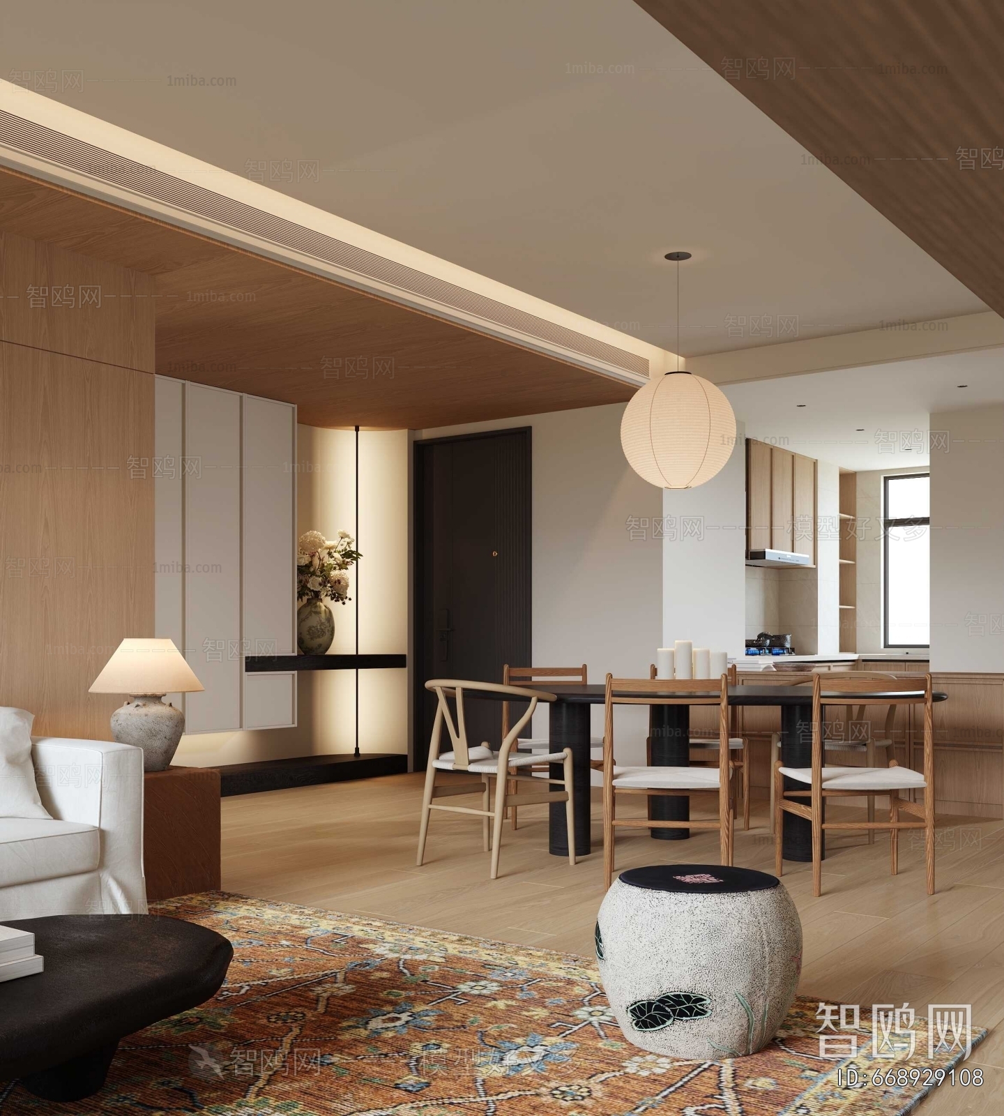 New Chinese Style A Living Room