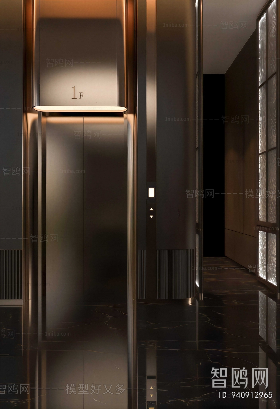 Modern Office Elevator Hall