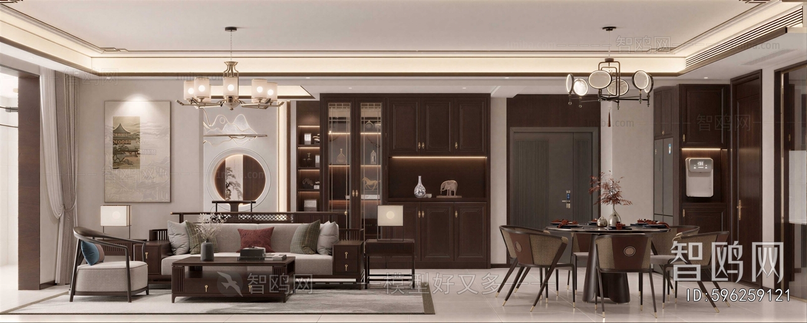 New Chinese Style A Living Room