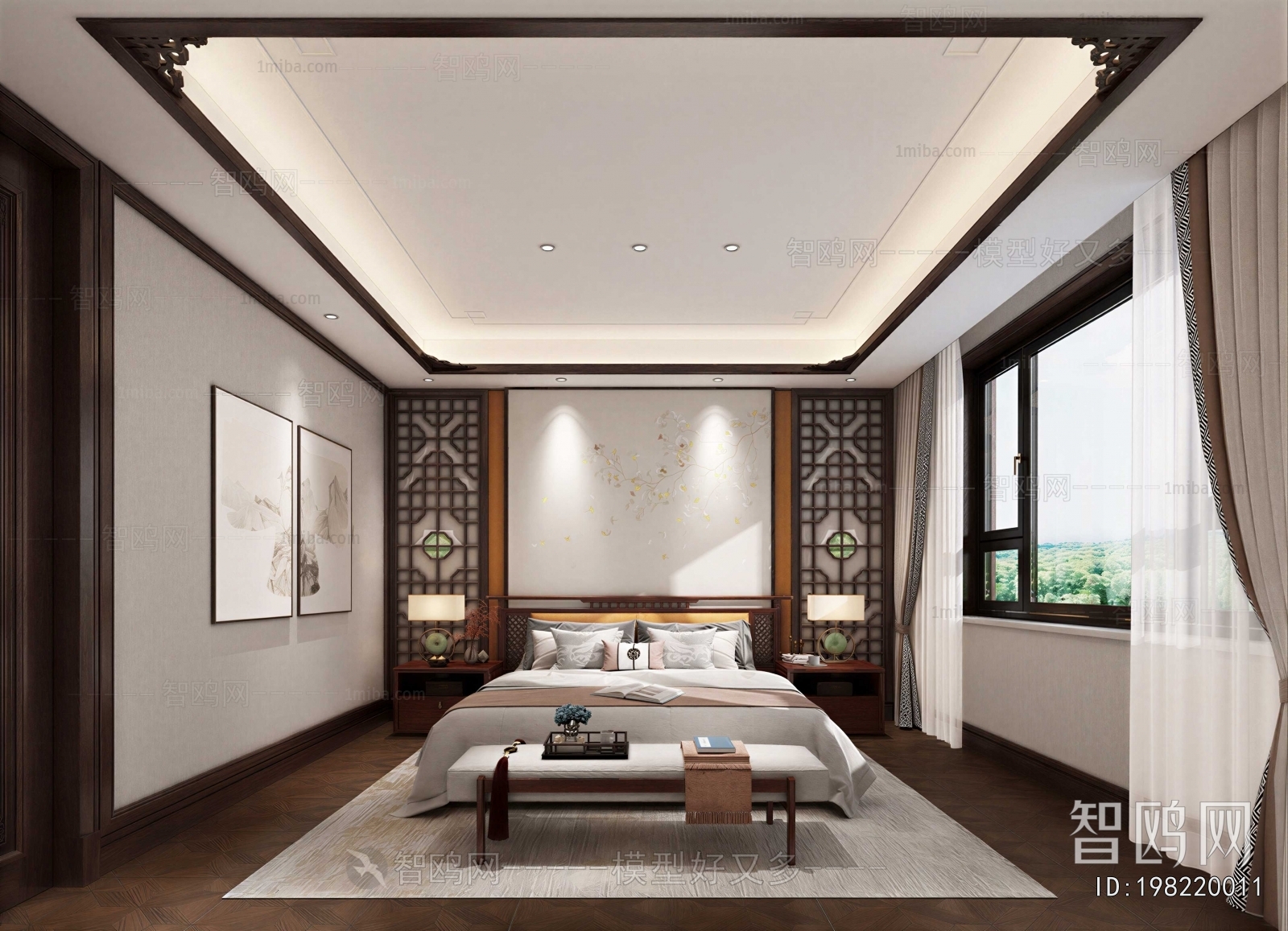 New Chinese Style Bedroom