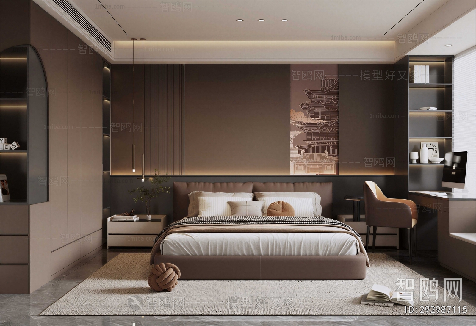 New Chinese Style Bedroom
