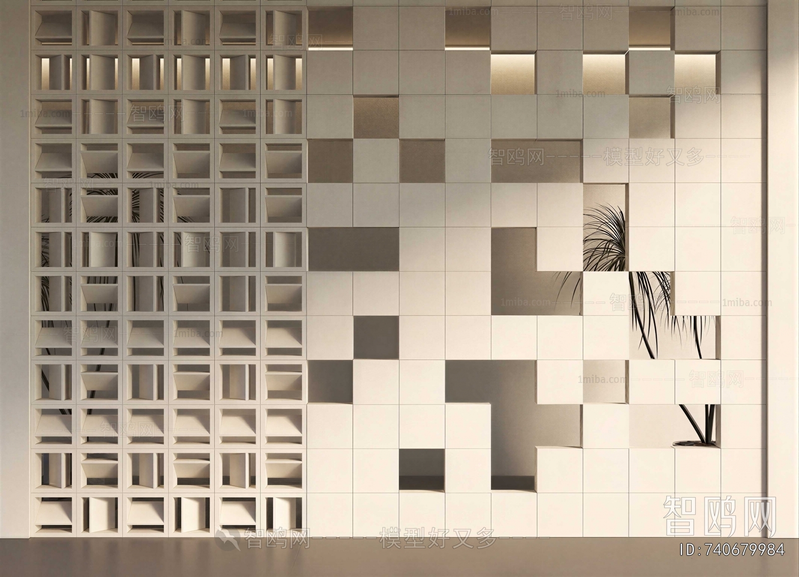 Modern Cement Brick Screen Partition