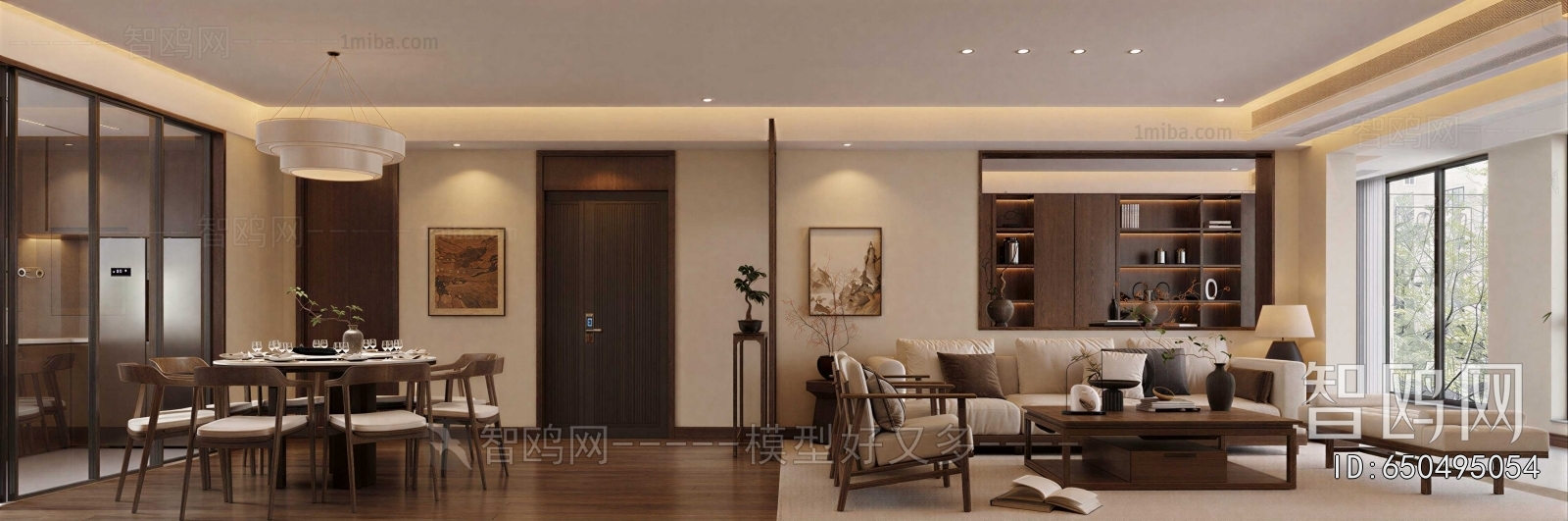 New Chinese Style A Living Room