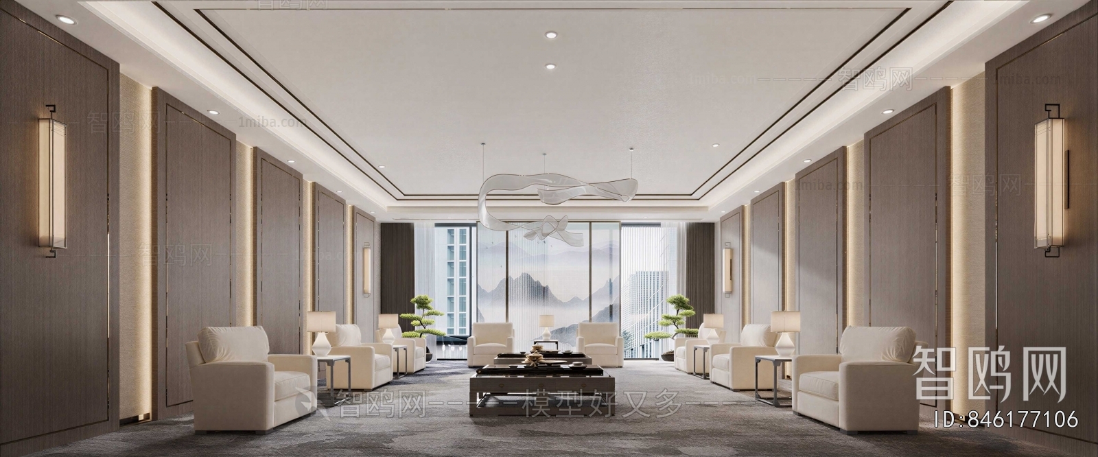 New Chinese Style Reception Room