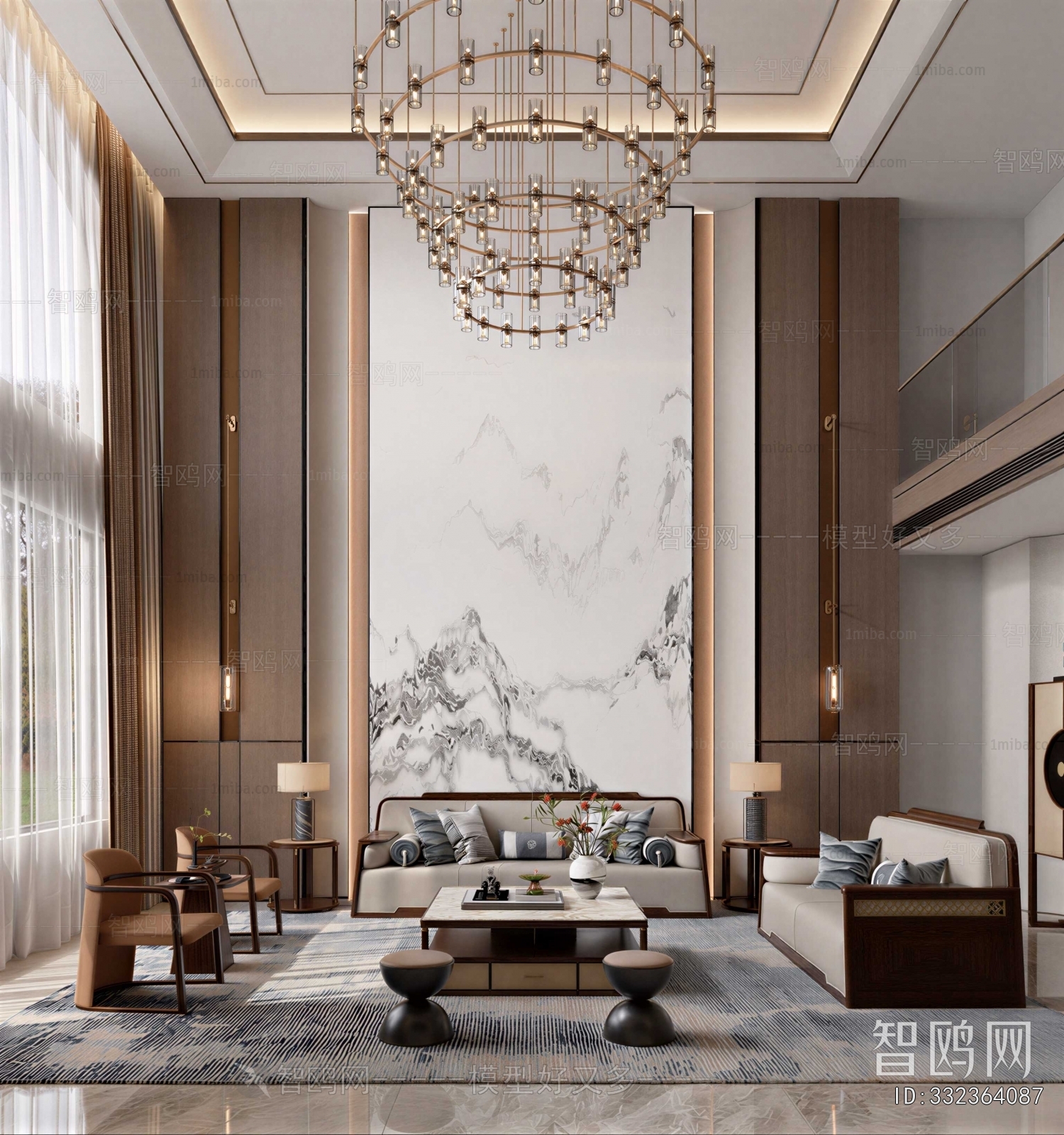 New Chinese Style A Living Room