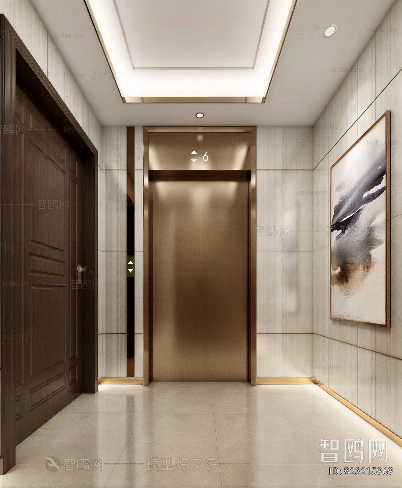 Modern Office Elevator Hall
