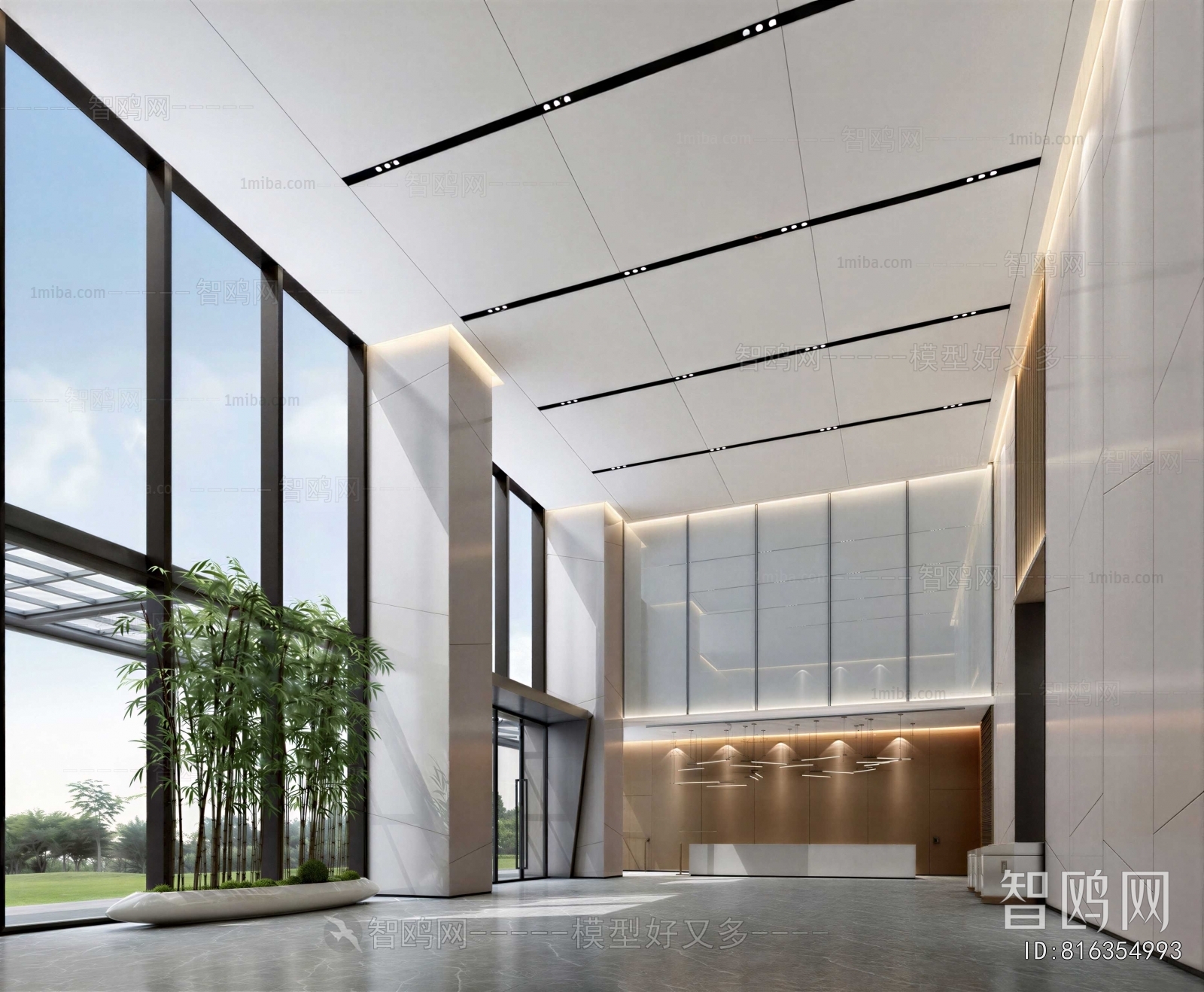 Modern Office Reception Desk