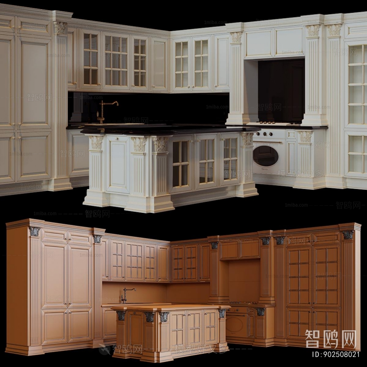 Simple European Style Kitchen Cabinet