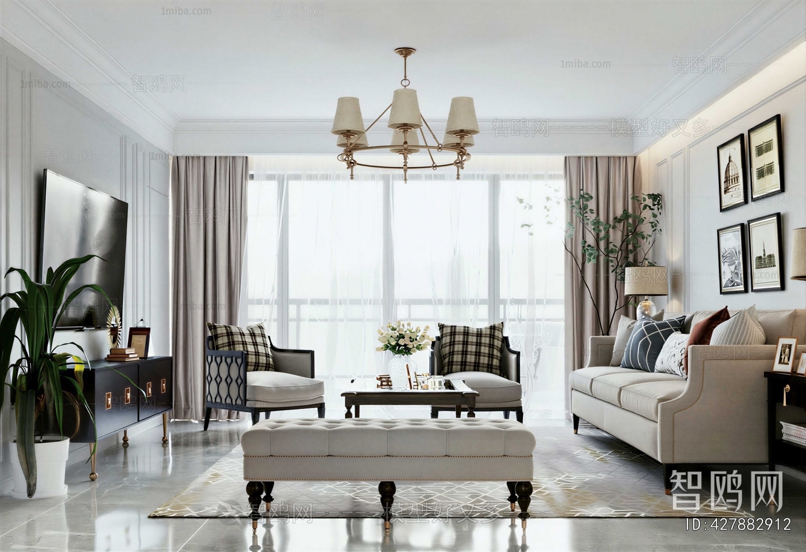 American Style A Living Room