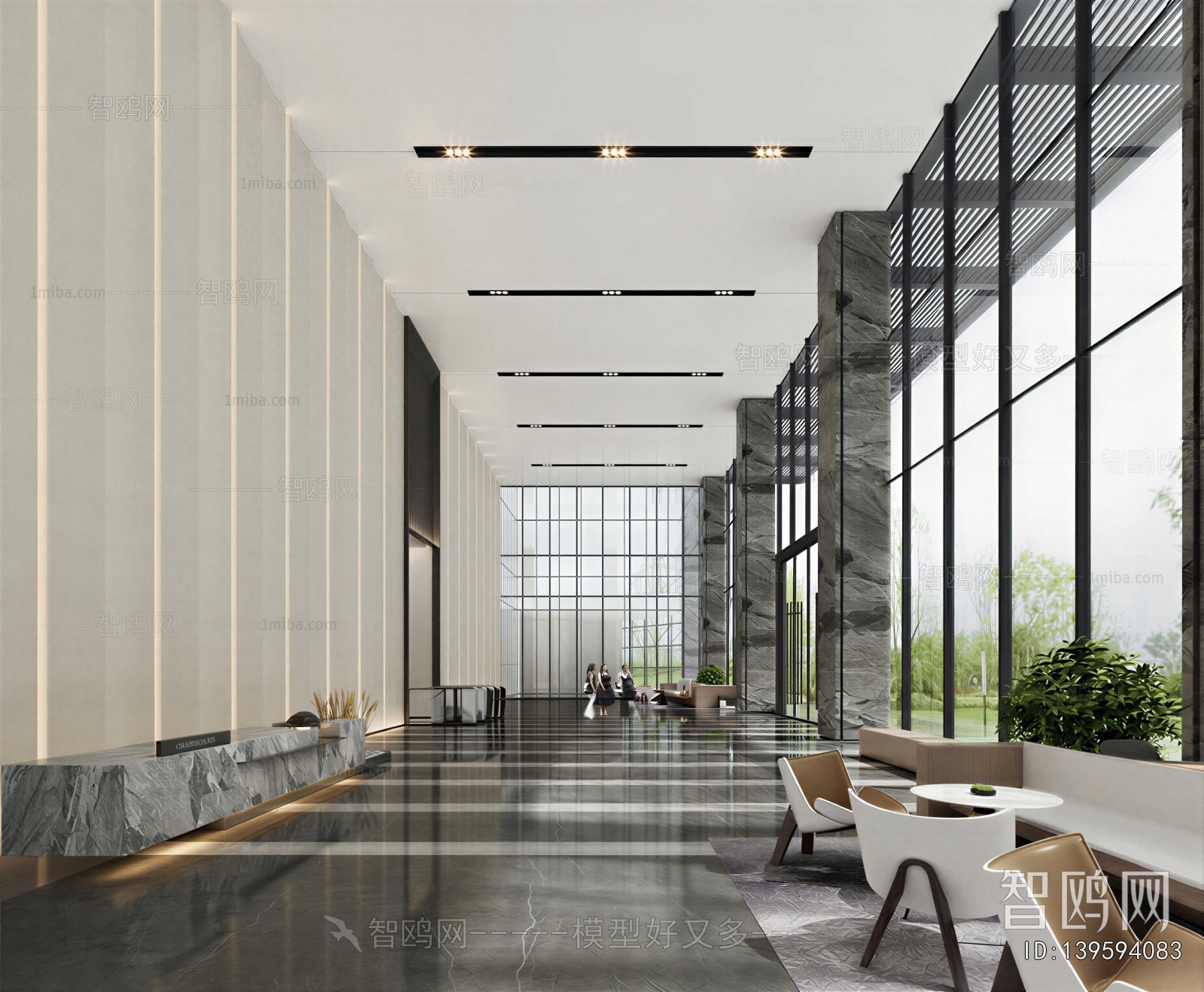 Modern Office Reception Desk