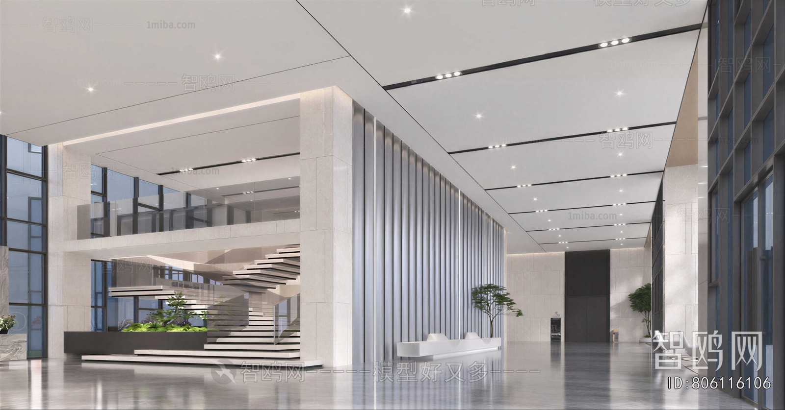 Modern Office Reception Desk