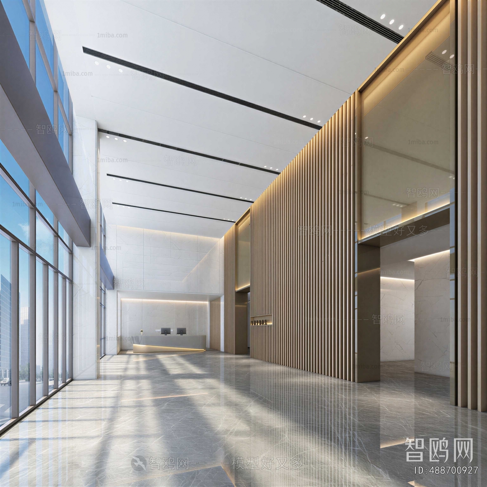 Modern Office Reception Desk