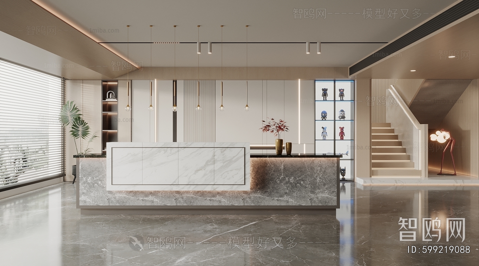 Modern Office Reception Desk