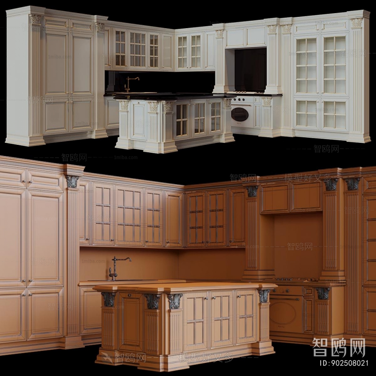 Simple European Style Kitchen Cabinet