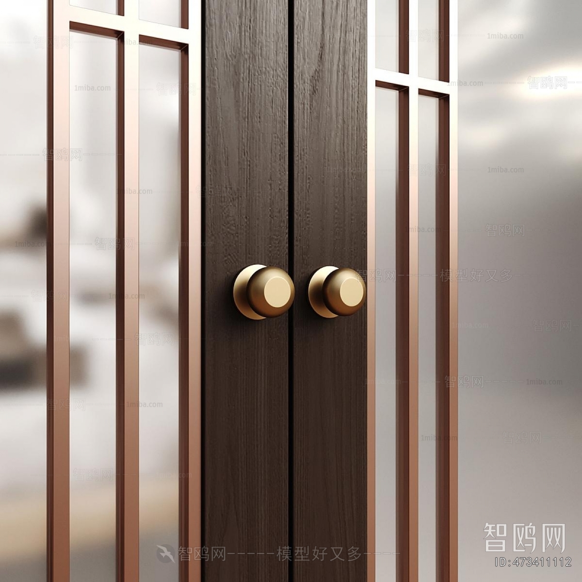 Simple European Style Double Door