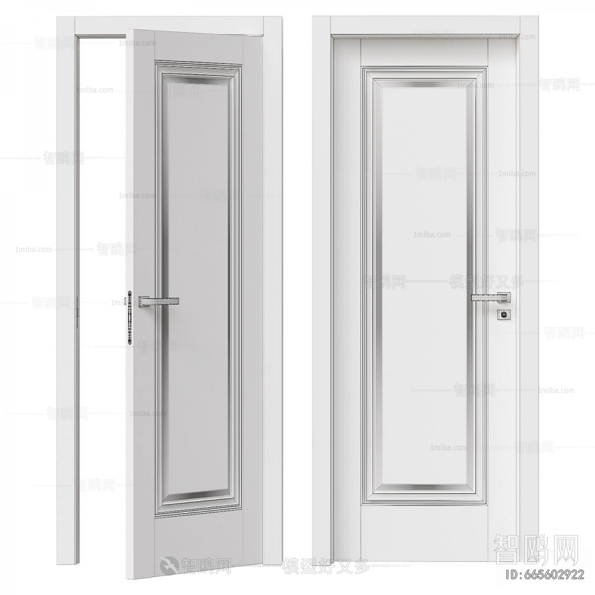 Simple European Style Single Door