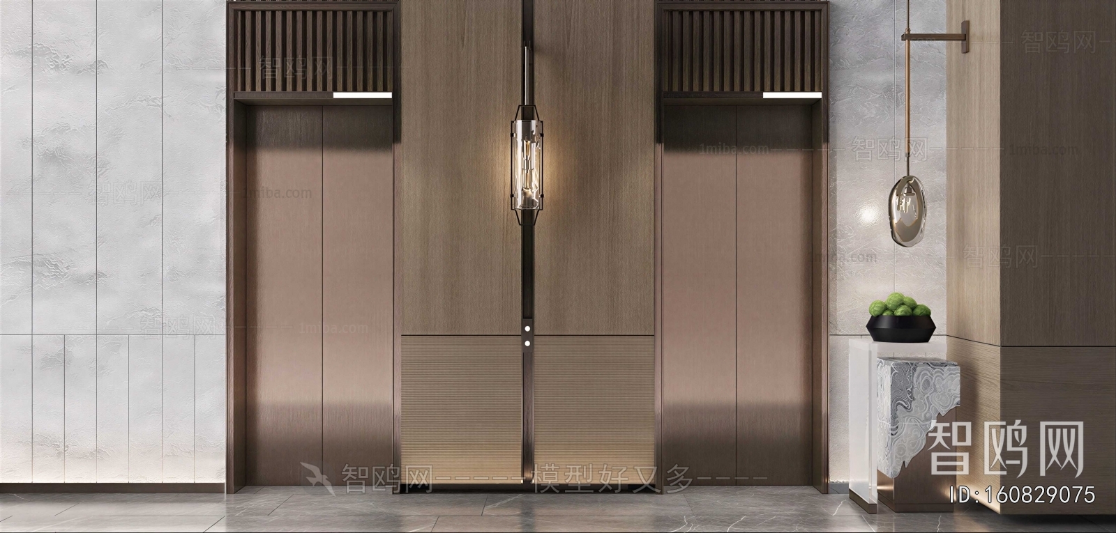 Modern Office Elevator Hall