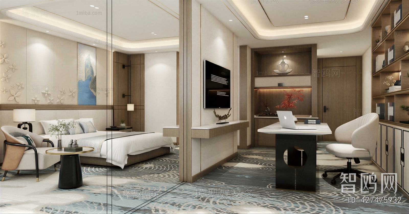 New Chinese Style Bedroom