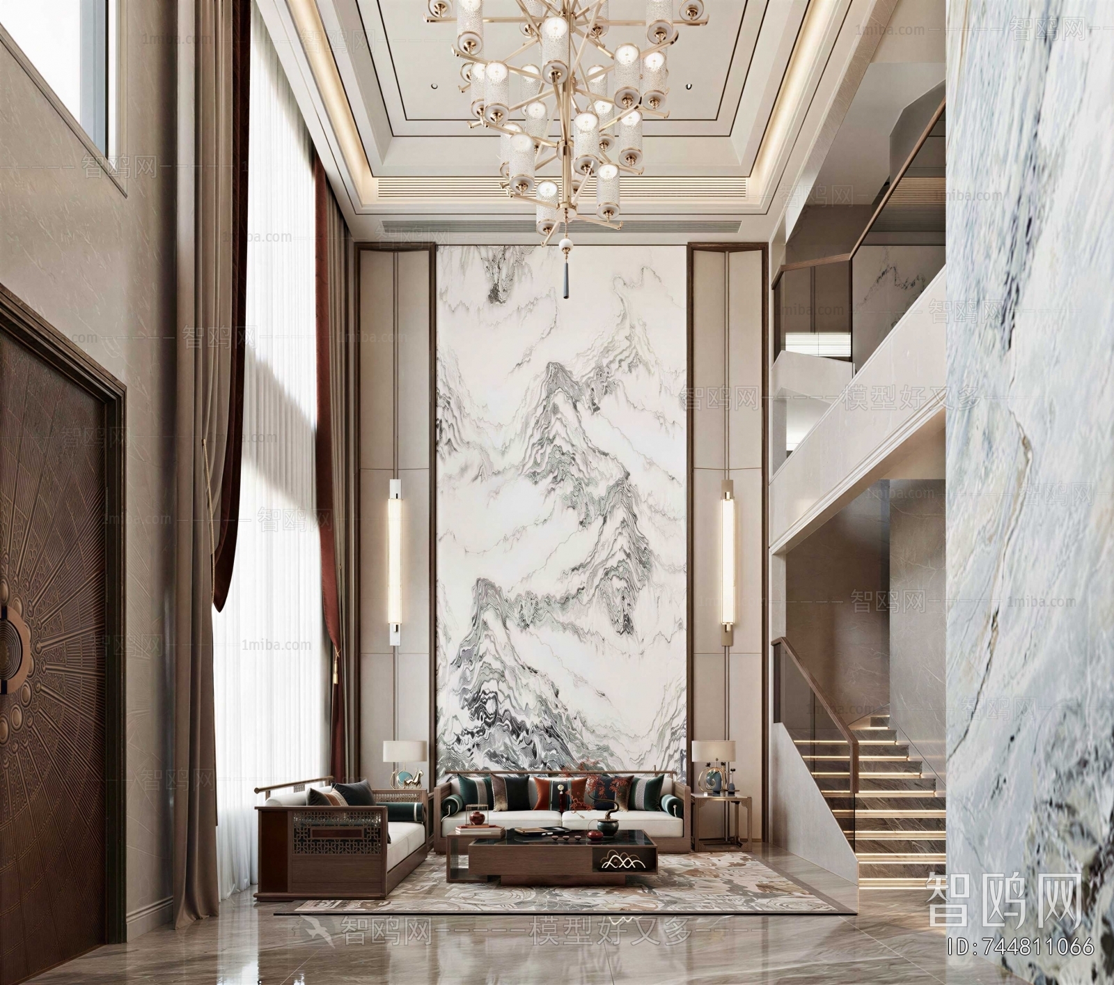 New Chinese Style A Living Room