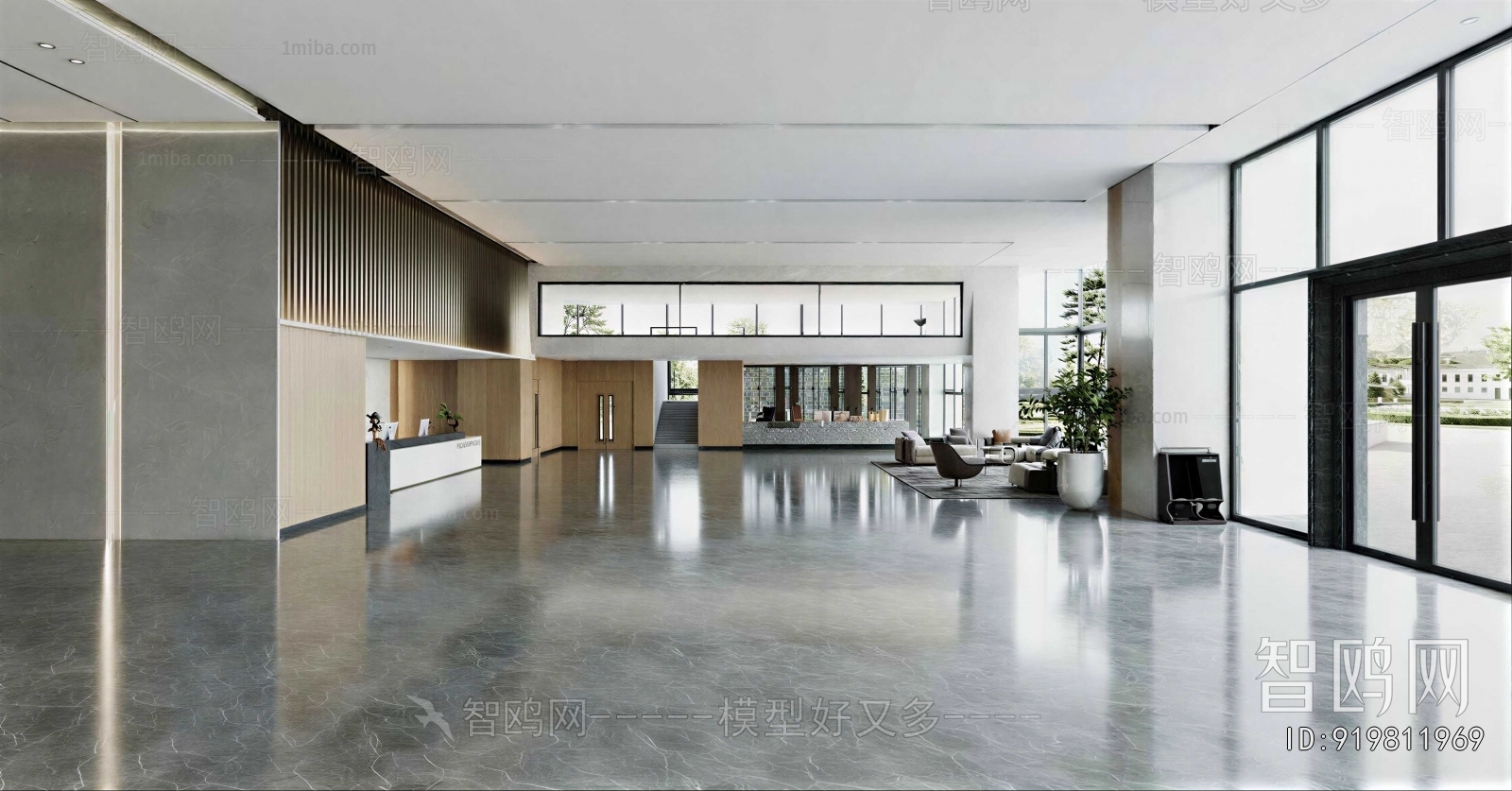 Modern Office Reception Desk