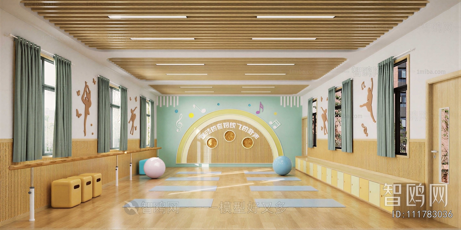 Wabi-sabi Style Dance Classroom