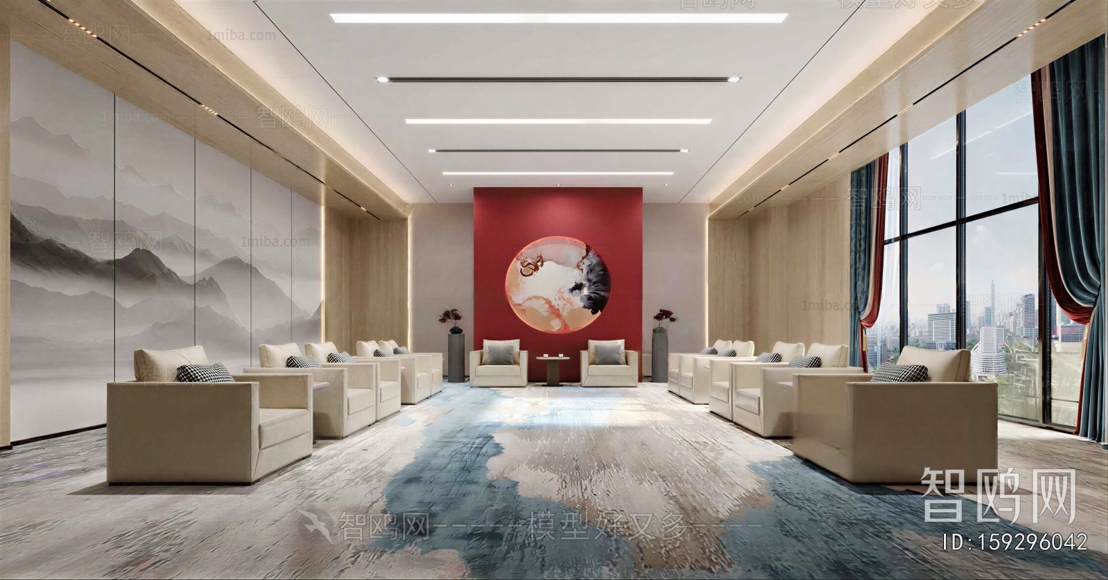 New Chinese Style Reception Room