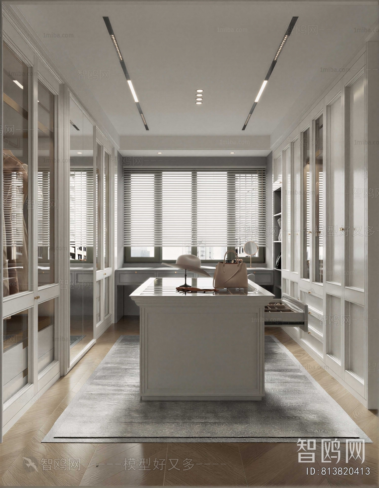 Simple European Style Clothes Storage Area