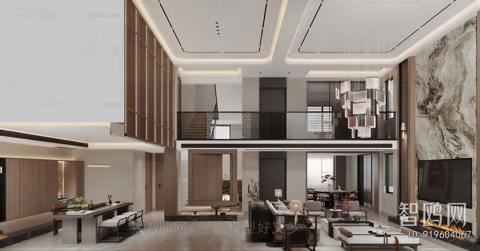 New Chinese Style A Living Room