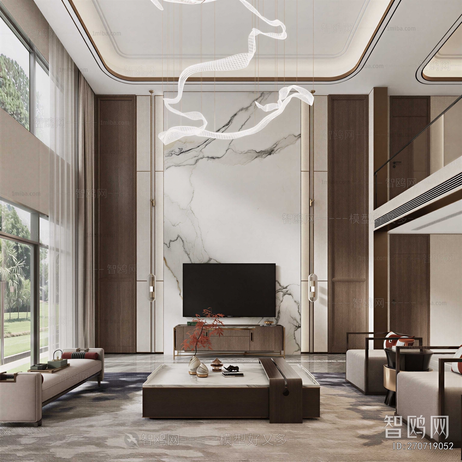 New Chinese Style A Living Room