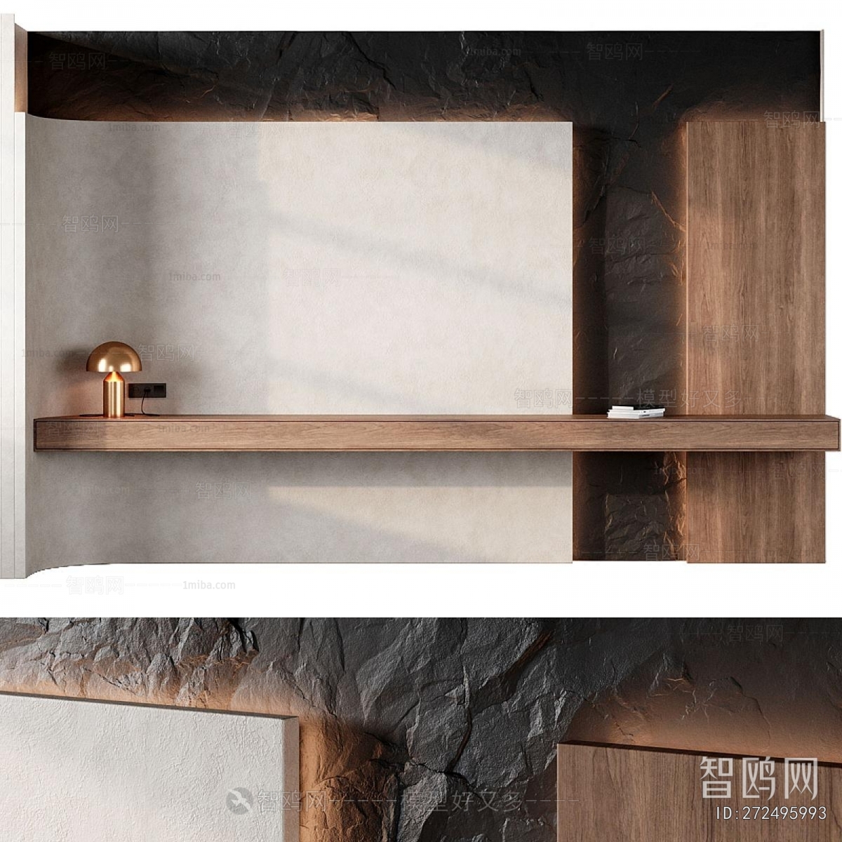 Wabi-sabi Style TV Wall