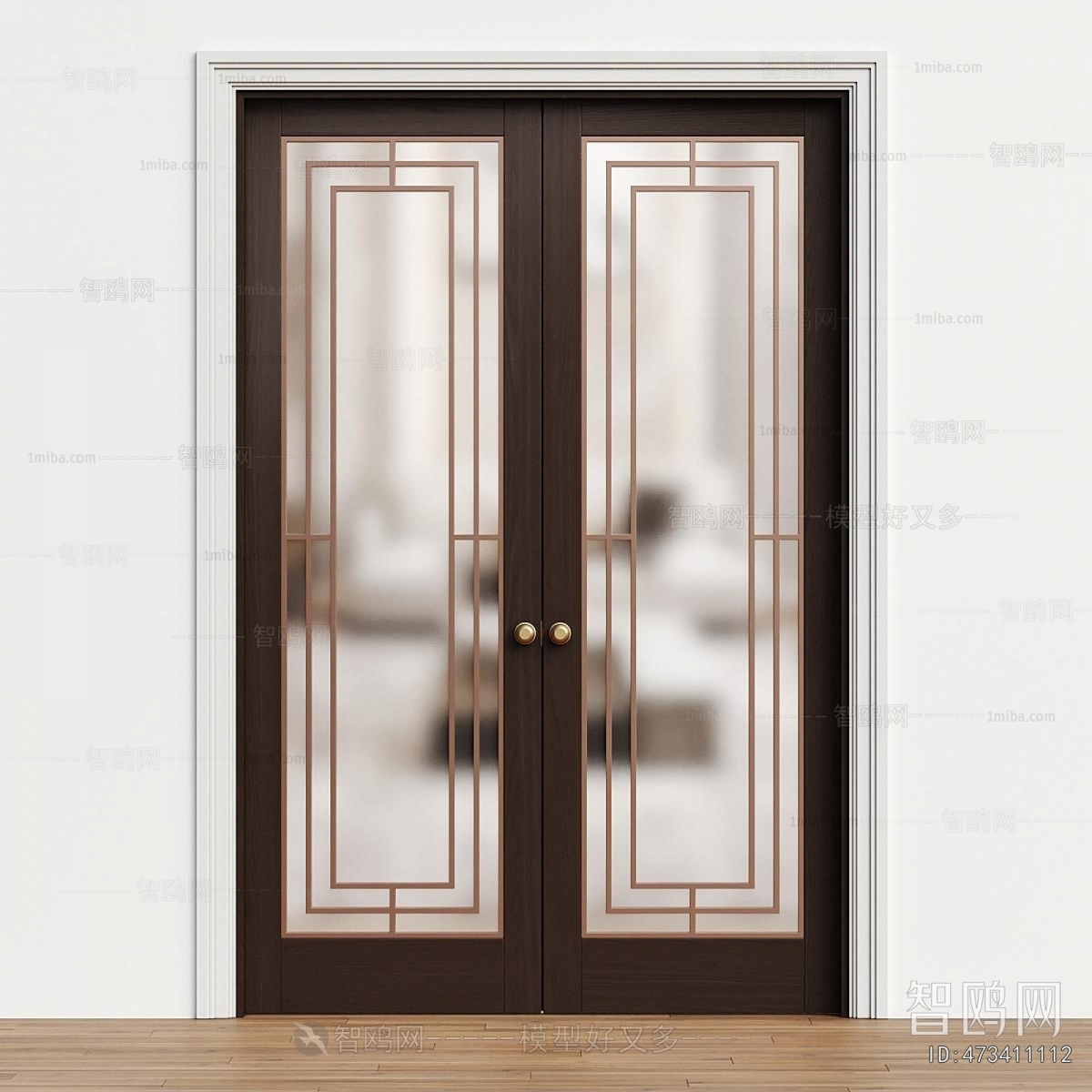 Simple European Style Double Door